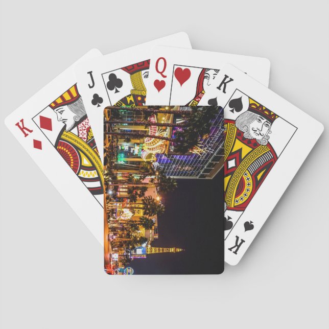 Beautiful Las Vegas Strip at Night Playing Cards (Back)