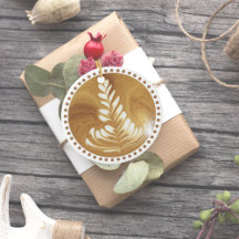 Beautiful Latte Floral Leaf Art Tree