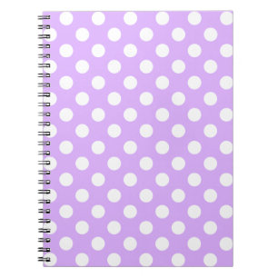 Beautiful Lavender And Big White Dots Notebook