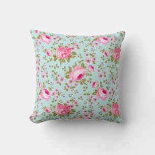Beautiful Lavender And Pink Floral Pattern Cushion