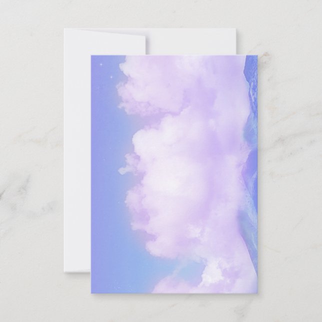 Beautiful Lavender Clouds Scenery  Thank You Card (Front)