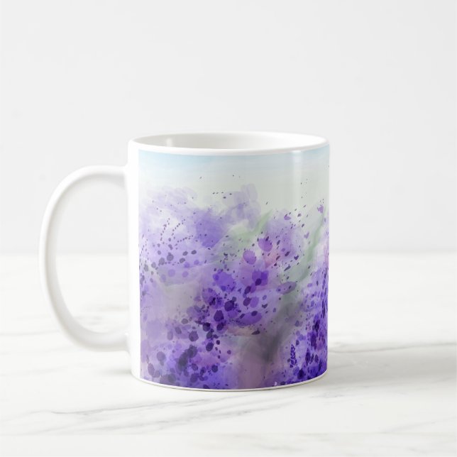 Beautiful lavender field coffee mug (Left)