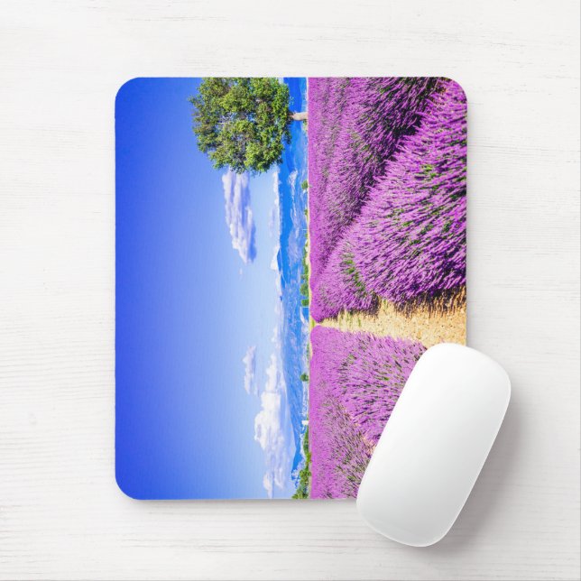 Beautiful lavender field in Provence  Mouse Mat (With Mouse)