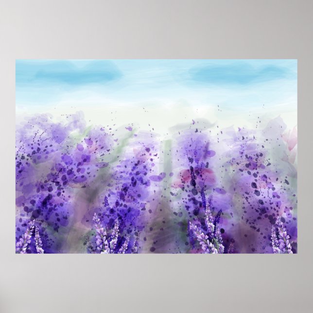 Beautiful lavender field poster (Front)