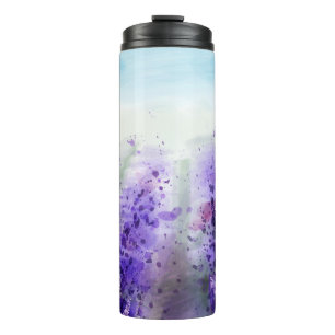Beautiful lavender field thermal tumbler