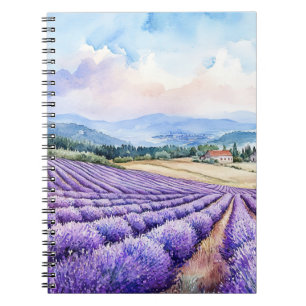 Beautiful lavender fields notebook
