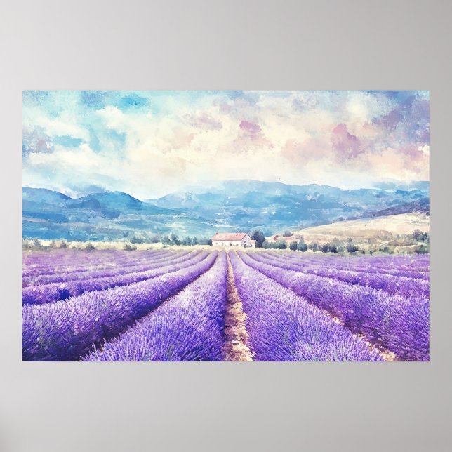 Beautiful lavender fields poster (Front)
