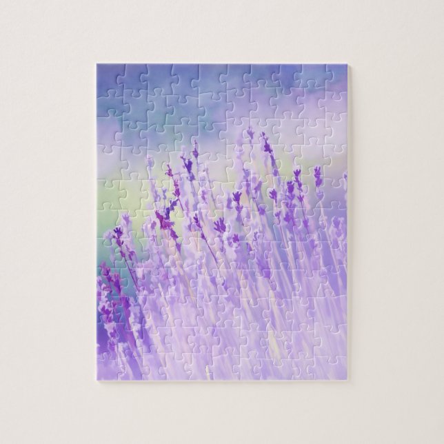 Beautiful Lavender Flower Field or meadow  Purple Jigsaw Puzzle (Vertical)