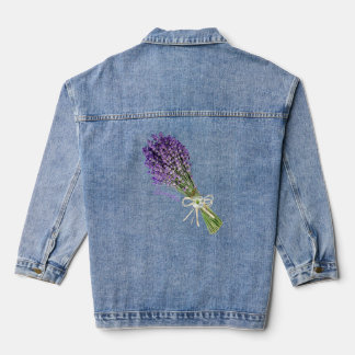 Beautiful Lavender Flowers Lavender Botanical  Denim Jacket