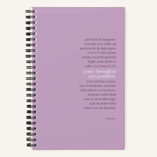 Beautiful Lavender Inspirational Quote Notebook