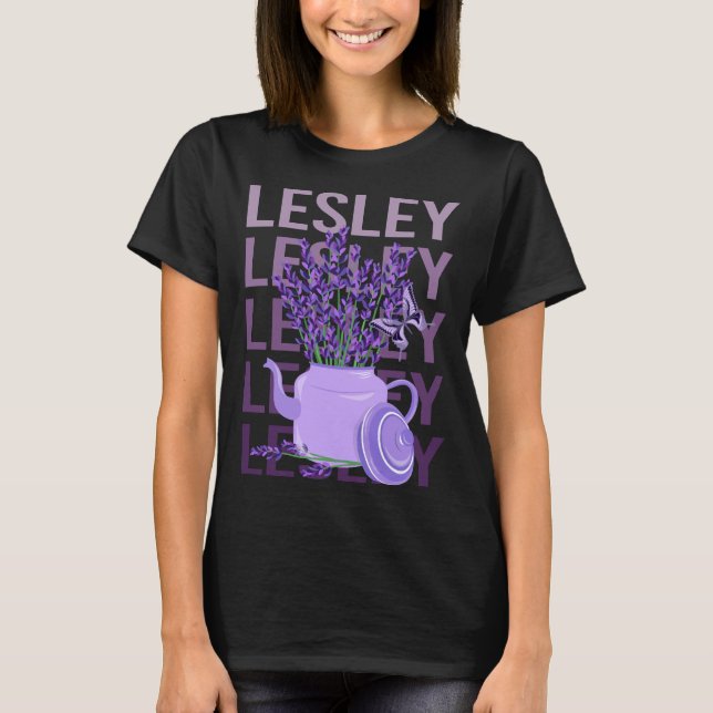 Beautiful Lavender - Lesley Name T-Shirt (Front)