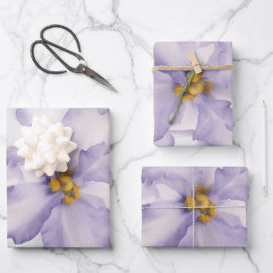Beautiful Lavender Orchid Wrapping Paper Sheet