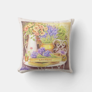 Beautiful lavender & roses pillow 