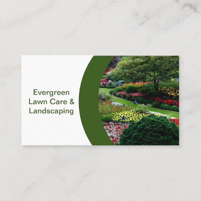Beautiful Lawn Photo II Landscaping Business Card (Front)