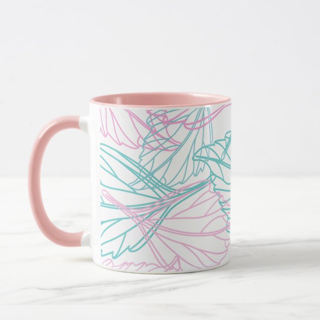 Beautiful Leaf pattern  Mug (Left)