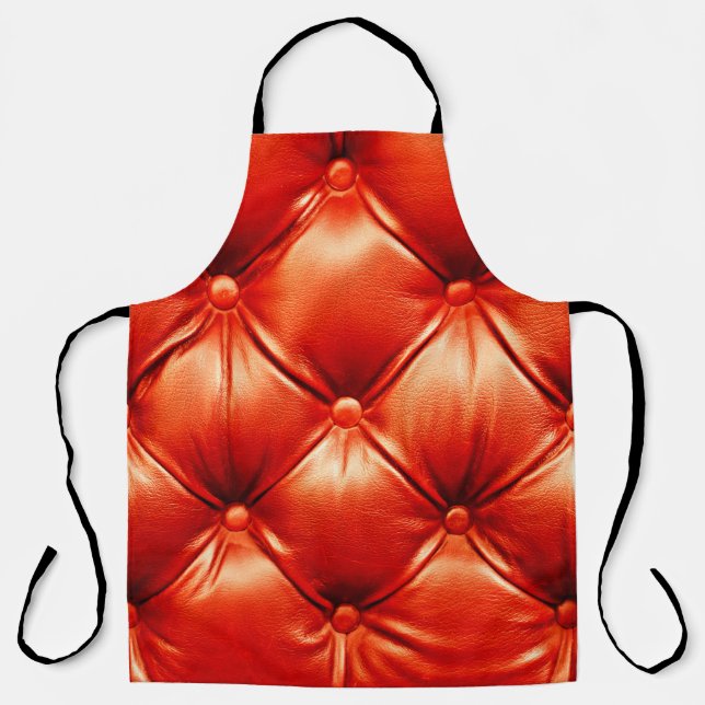 Beautiful leather upholstery sofa with buttons apron (Front)