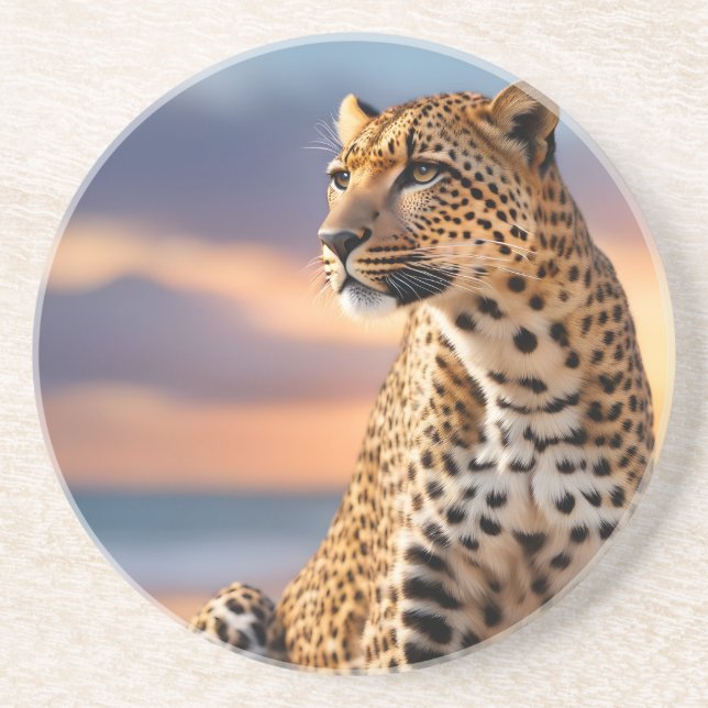 Beautiful Leopard Coaster (Front)