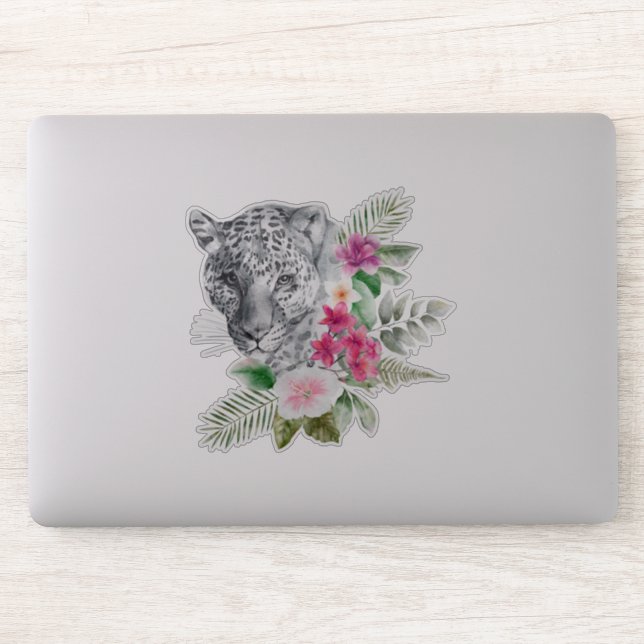 Beautiful Leopard Head Portrait in Watercolor (Computer)