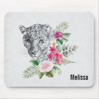 Beautiful Leopard Head Portrait in Watercolor