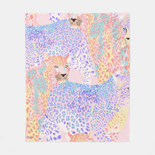 Beautiful Leopard Seamless Pattern illustration Ar Fleece Blanket