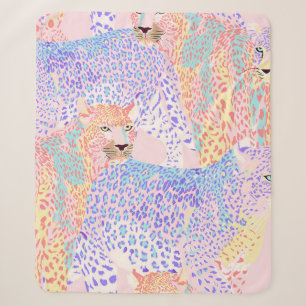 Beautiful Leopard Seamless Pattern illustration Ar Sherpa Blanket
