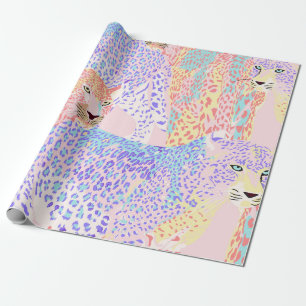 Beautiful Leopard Seamless Pattern illustration Ar Wrapping Paper