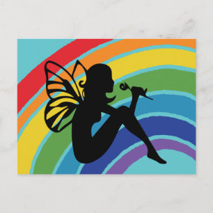 Beautiful LGBT Rainbow Fairy Postcard