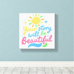 Beautiful Life Story Inspiration for Kids Canvas Print