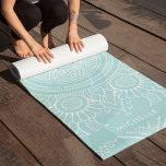 Beautiful Light Blue Mandala Yoga Mat<br><div class="desc">Beautiful Light Blue Mandala personalised design.</div>