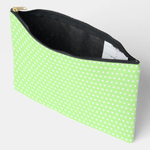 Beautiful Light Green And Little Dots Accessory Pouch