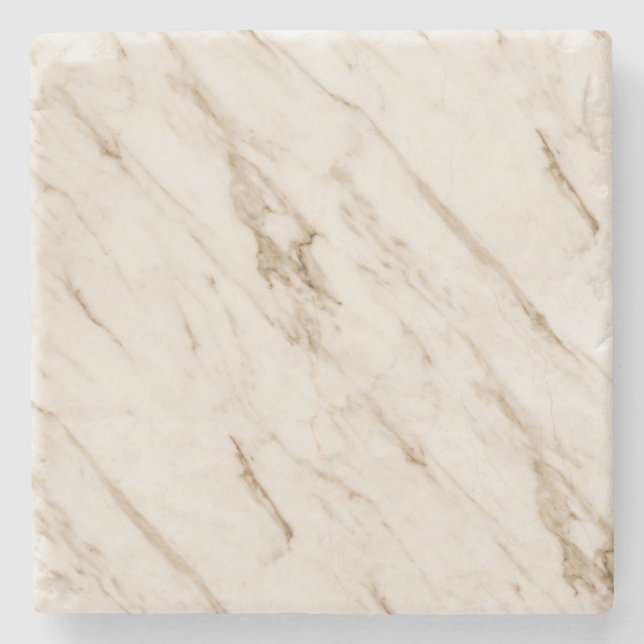 Beautiful Light Marble Stone Coaster (Front)