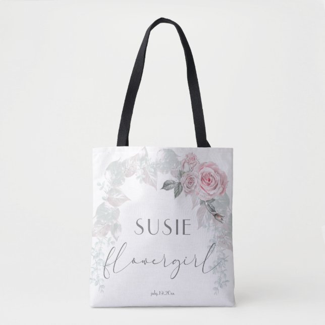 Beautiful Light Pink Roses  BarefootBride™ Tote Bag (Front)