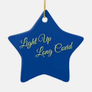 Beautiful Light Up Long Covid Ornament. Ceramic Tree Decoration