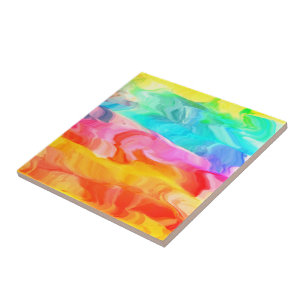 Beautiful Light Waves Paint Liquid Ceramic Tile