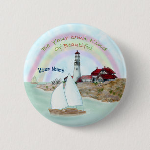 Beautiful Lighthouse 6 Cm Round Badge