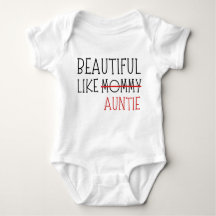 Beautiful Like Auntie Funny Cute Favourite Aunt
