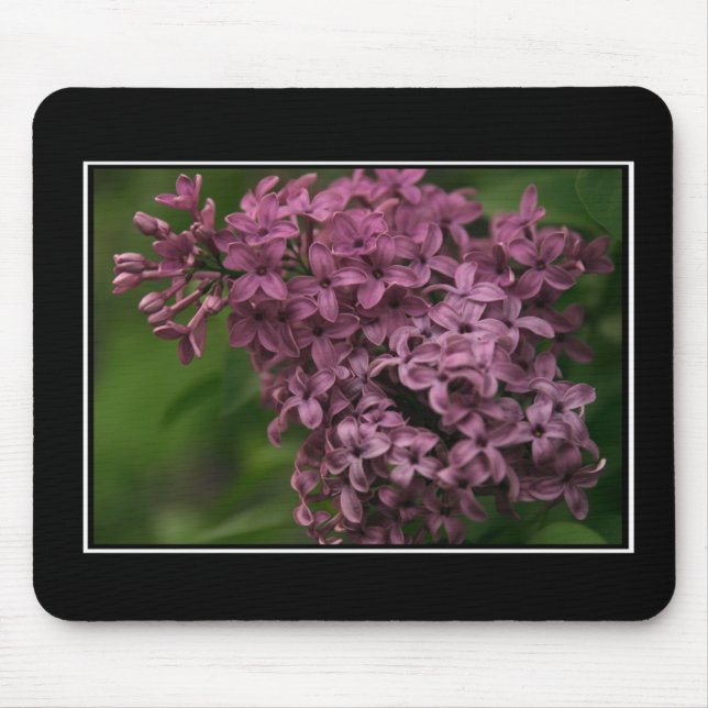 Beautiful Lilac Mousepad! (with border) Mouse Mat (Front)