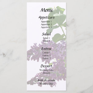 Beautiful Lilacs Menu