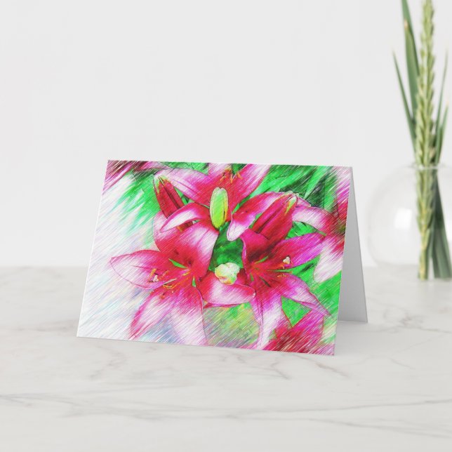 Beautiful Lily Card (Front)