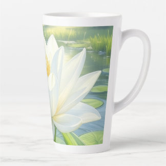 Beautiful Lily Flower Latte Mug