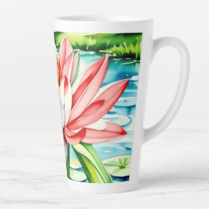 Beautiful lily latte mug
