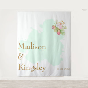 Beautiful Lime Green 💚 Elegant Boho Wedding Tapestry