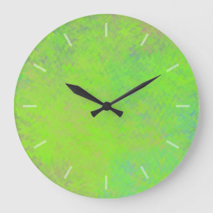 Beautiful Lime Green Marbled Paper Design Clock