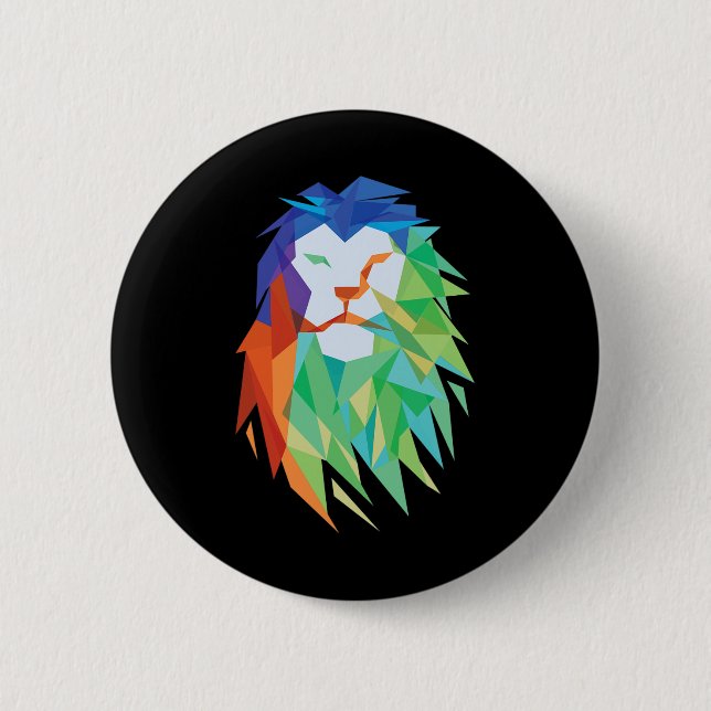 Beautiful Lion Cat From Africa Graphic  6 Cm Round Badge (Front)