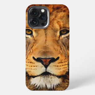 Beautiful Lion Head Oil Art Painting Art iPhone 13 Pro Max Case