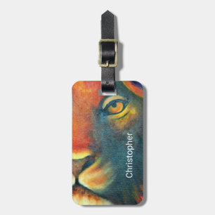 Beautiful Lion Head Portrait Regal and Proud Luggage Tag
