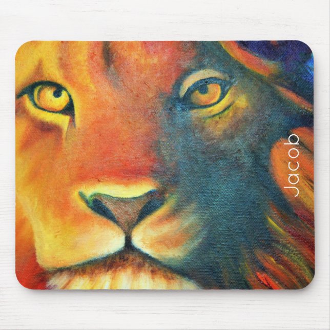 Beautiful Lion Head Portrait Regal and Proud Mouse Mat (Front)