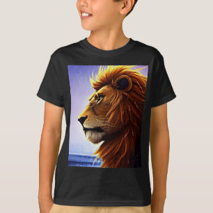 Beautiful Lion Portrait at Sea Personalised Kid  T-Shirt