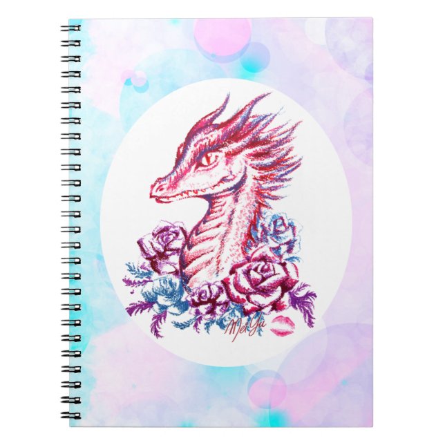 Beautiful Lipstick Dragon Art Notebook (Front)