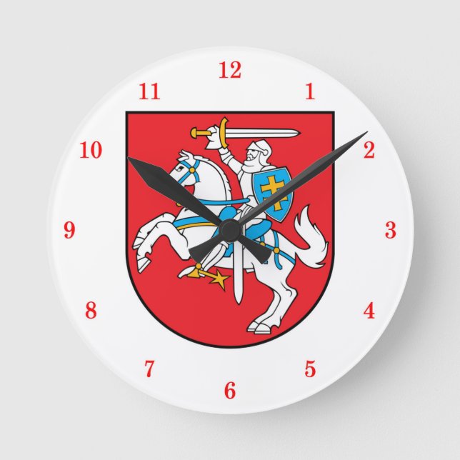 Beautiful Lithuanian Vytis Wall Clock (Front)